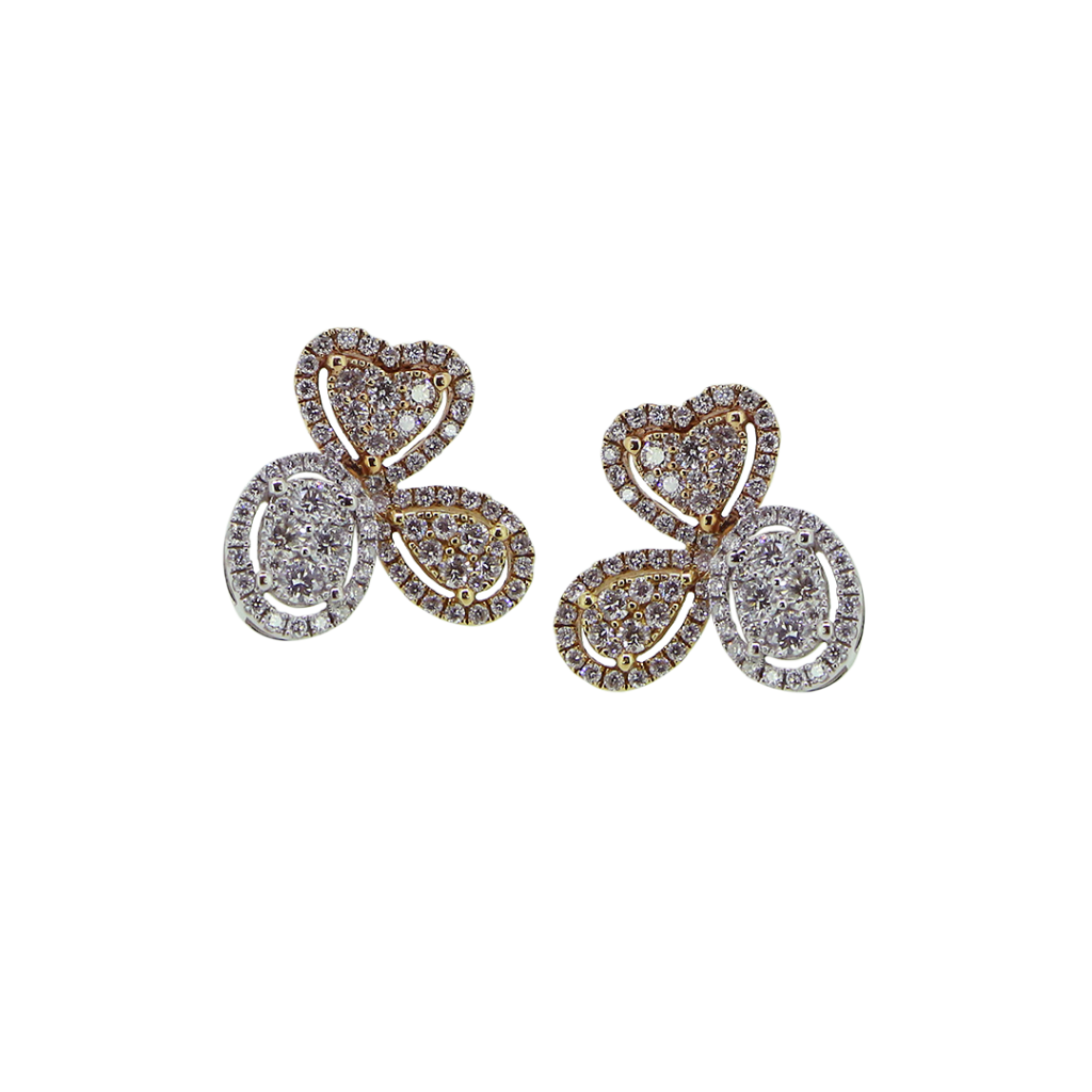 Orogem 18k Tricolor Diamond Earrings – Orogem Jewellers Inc.